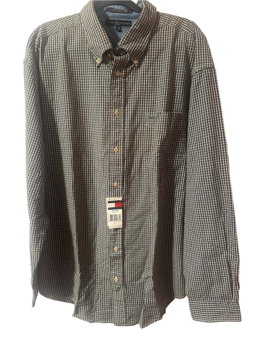 Tommy Hilfiger long sleeve plaid button shirt men’s xxl  new with tags